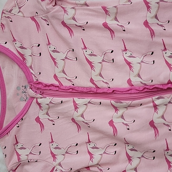 Kickee Pants Pink Unicorn Print Zip-up Pajamas. 2-way Zipper. 18-24 Months. - Picture 1 of 8